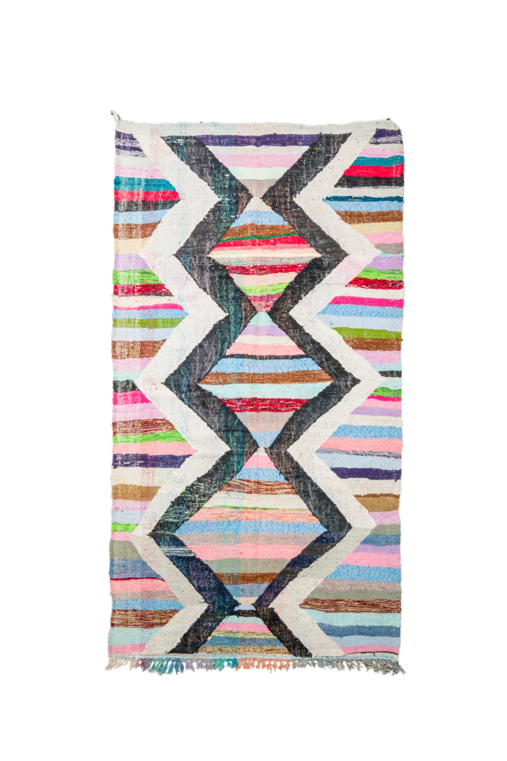 Marokkansk Boucherouite-teppe 145 x 245 cm (Størrelse: 145 x 245 cm)