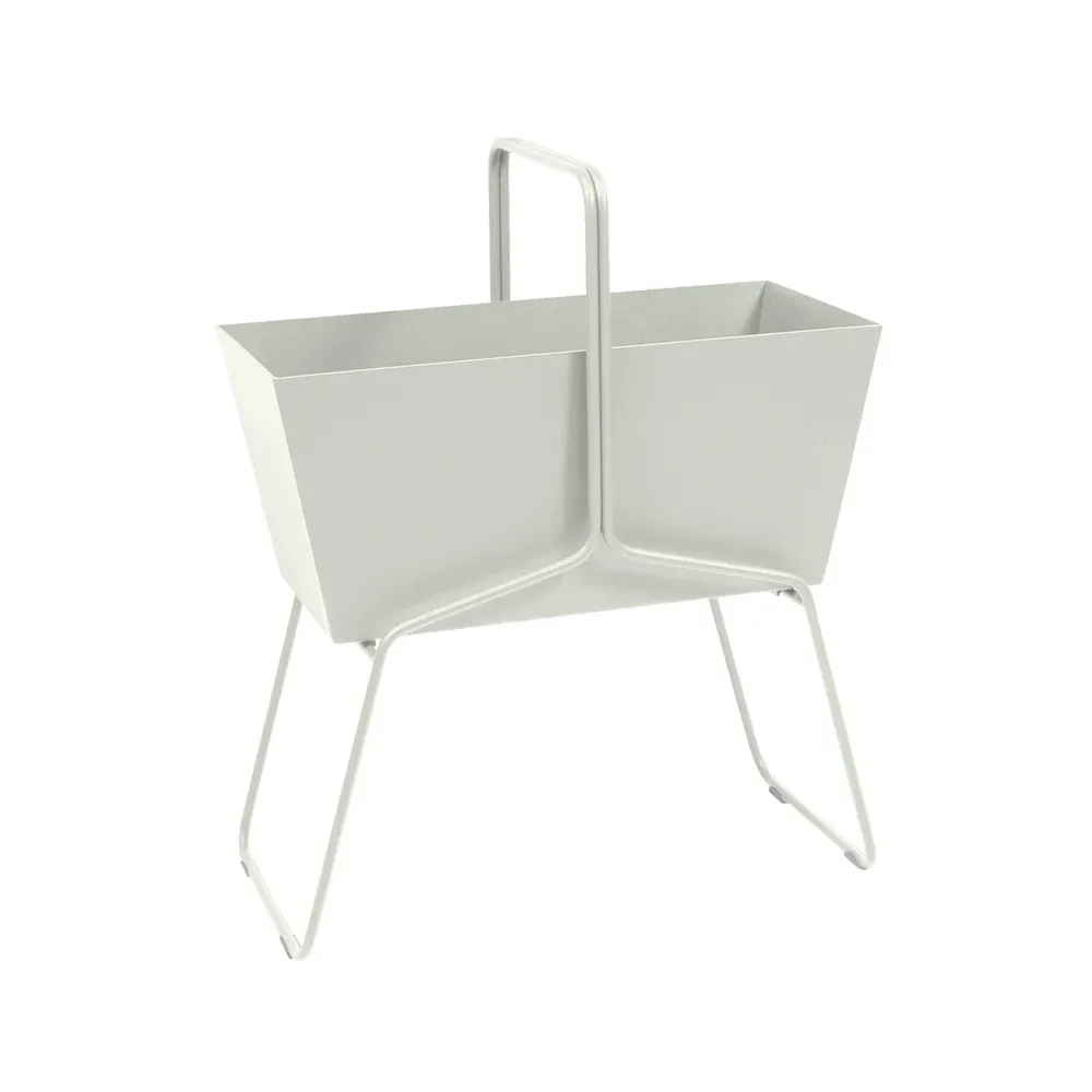 Fermob Basket high planteringsbox Clay grey (grå)