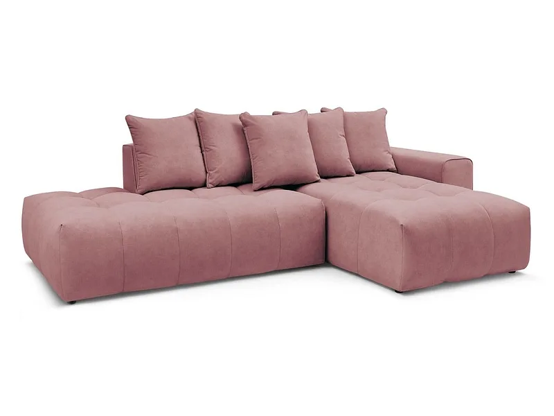Ecksofa BOBOCHIC MONT-BLANC Samt rosa