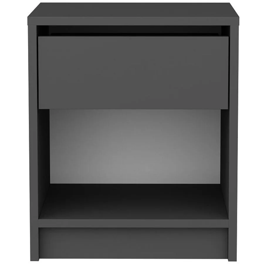 Nachttisch Uyumak anthrazit Melaminbeschichtete Spanplatte B 44.6 cm H 52.8 cm