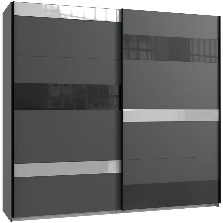Kleiderschrank Capda graphit Holzwerkstoff B 225 cm