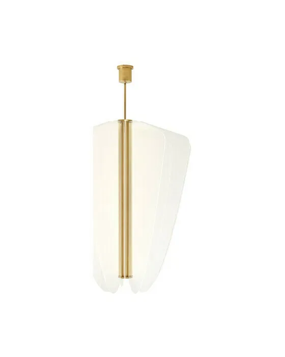 Nyra 42" Chandelier Plated Brass
