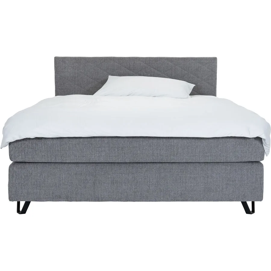 Boxspringbett Sørensen Grau Stoff 180 x 200 cm - Möbel Konfigurator: Traummöbel individuell zusammenstellen