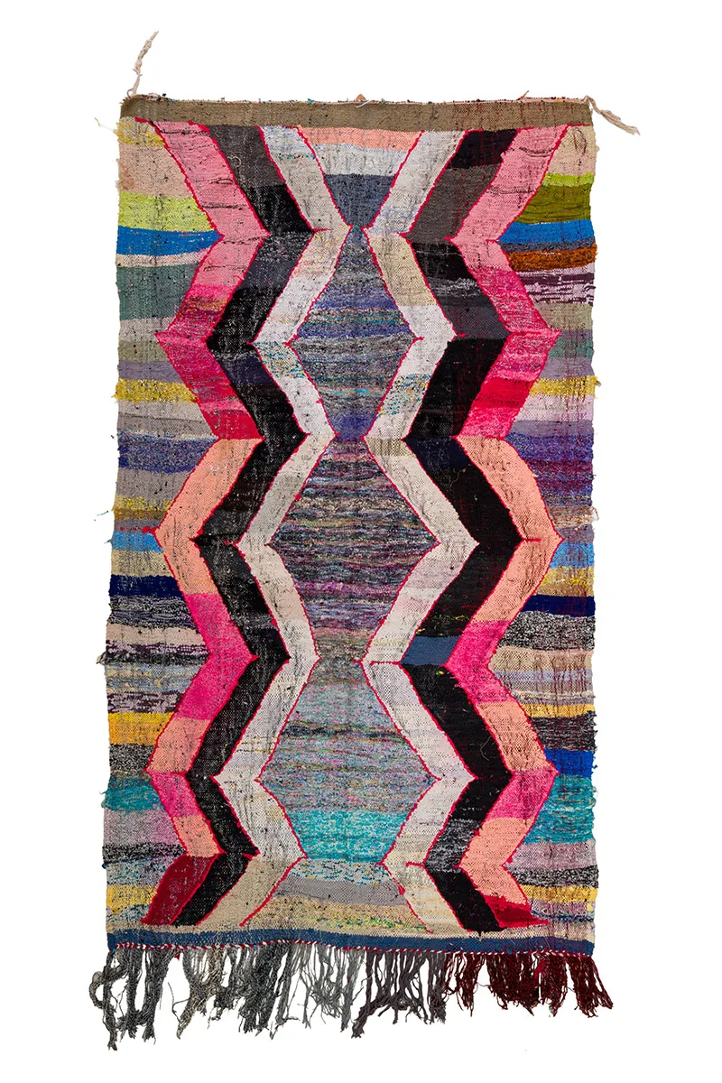 Marokkansk Boucherouite-teppe 150 x 260 cm (Størrelse: 150 x 260 cm)