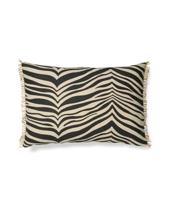 Zebra Cushion Black