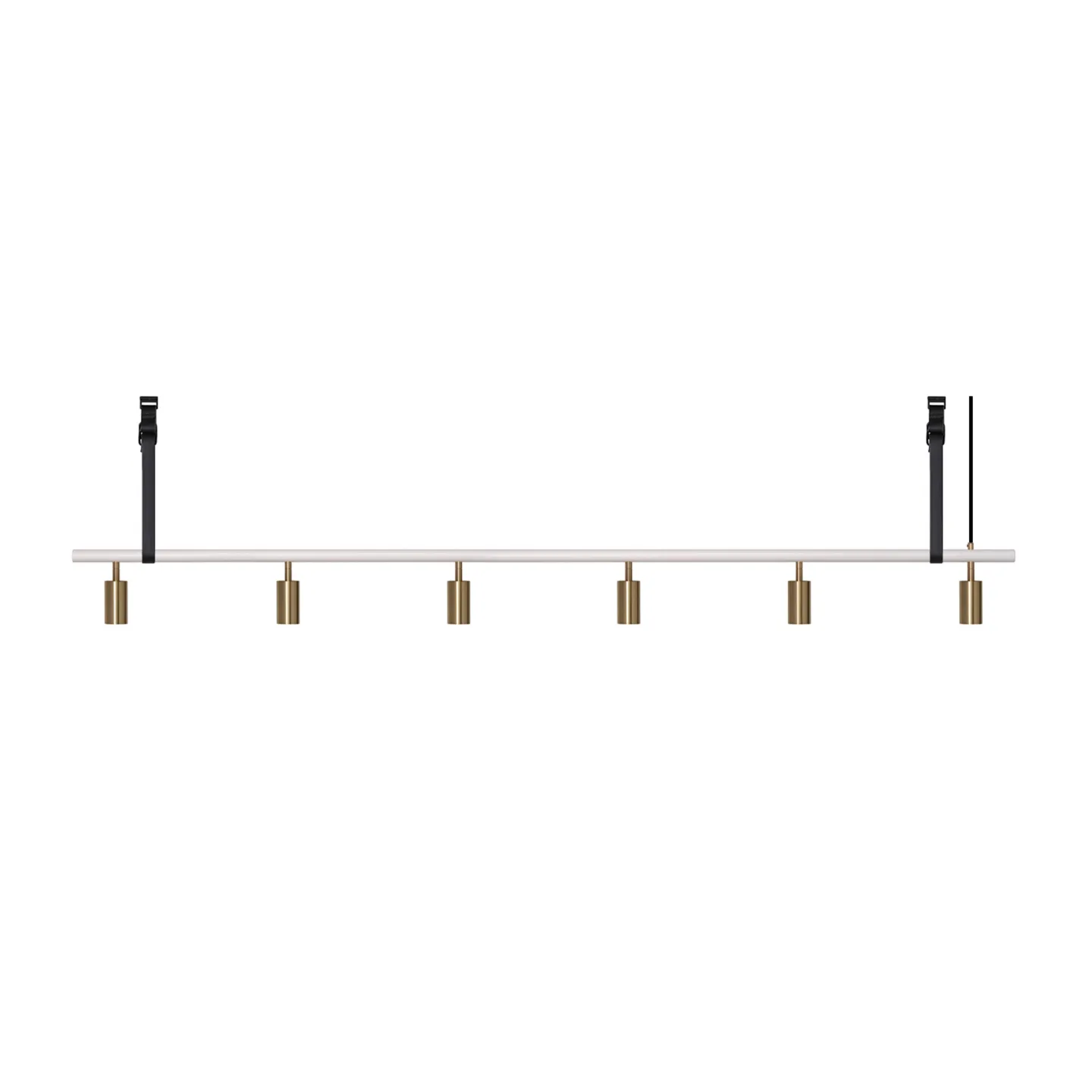 Rubn - Long John 6 White/Brass / Black Leather - Takkronor - Niclas Hoflin - Guld,Vit
