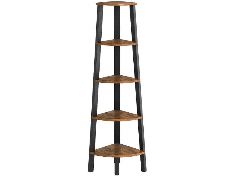 Eckregal SONGMICS RUSTIK 34.2x34.2x158.8cm braun