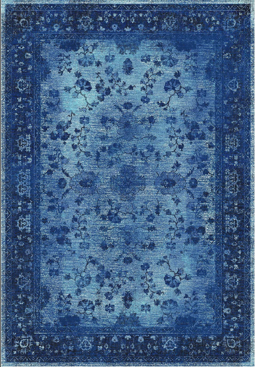 Wilton-teppe - Gombalia (blå) (Størrelse: 160 x 230 cm)