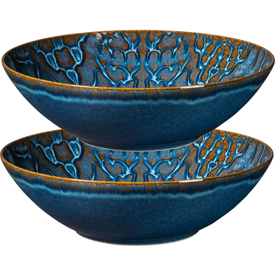 MÄSER Schüssel-Set 2-tlg. Trad. Tiles Blau Steinzeug 24 cm