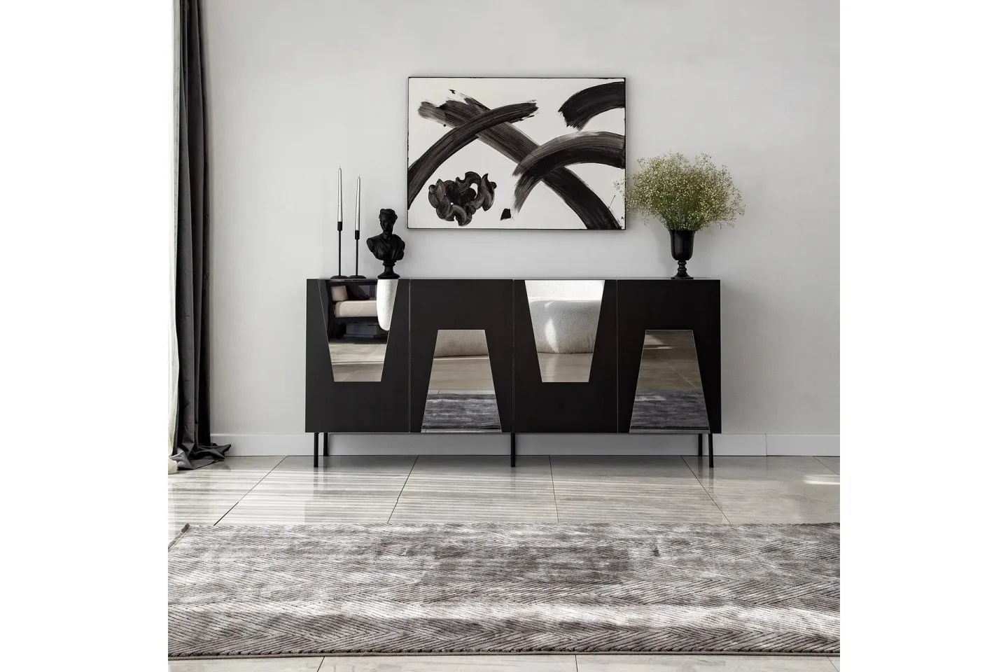 Eraclea Konsollbord 180 cm - Svart