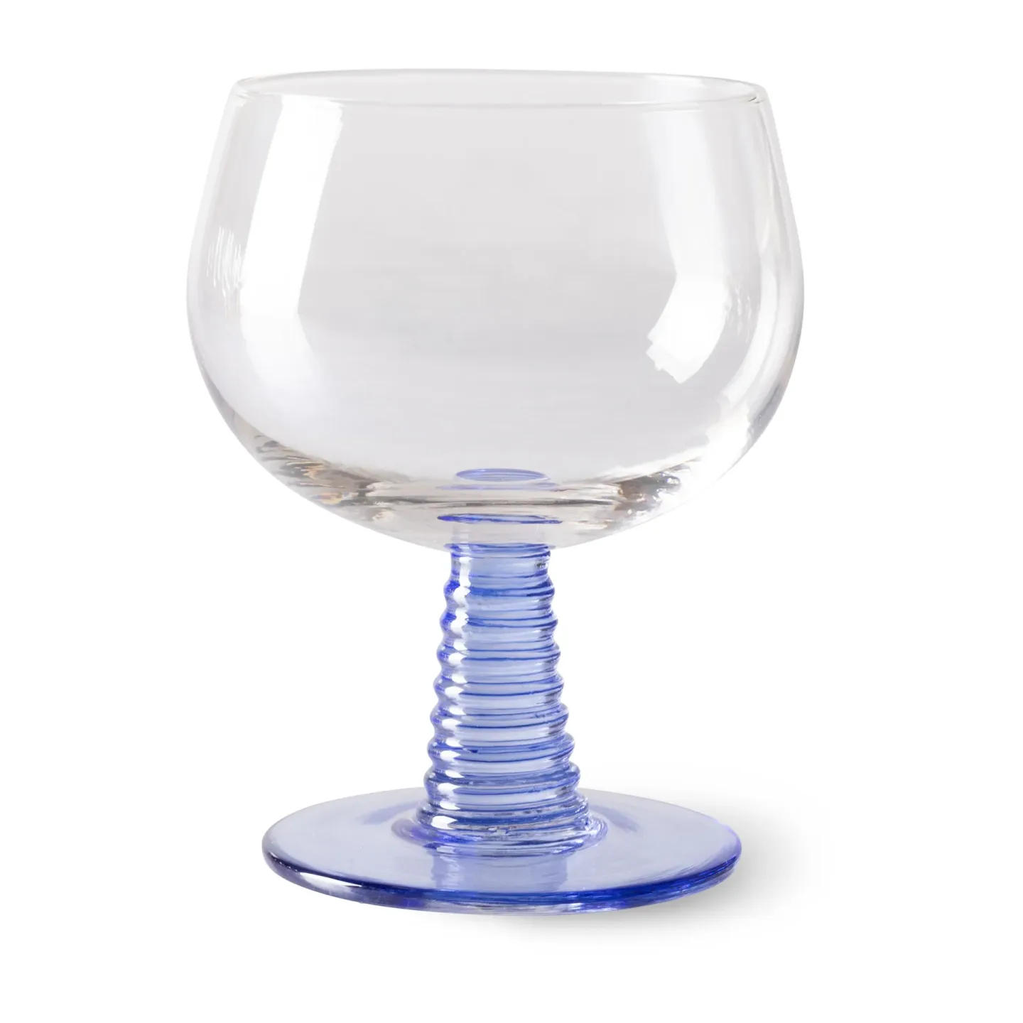HKliving Swirl Weinglas niedrig Blue