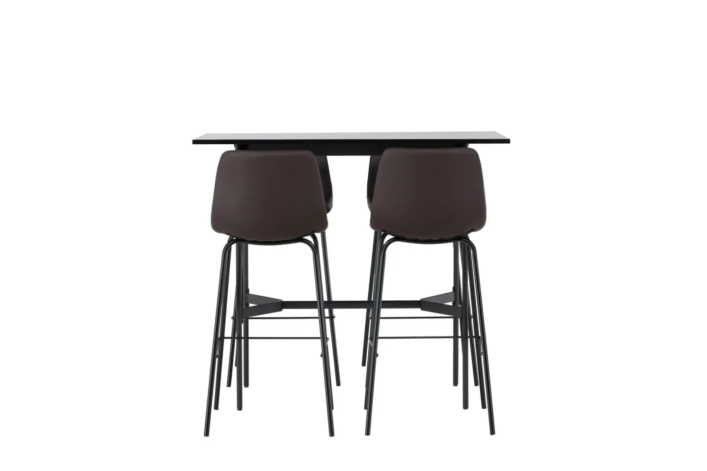 Rax Matgrupp 120 cm Rektangulär med 4 Alexi stolar - Svart