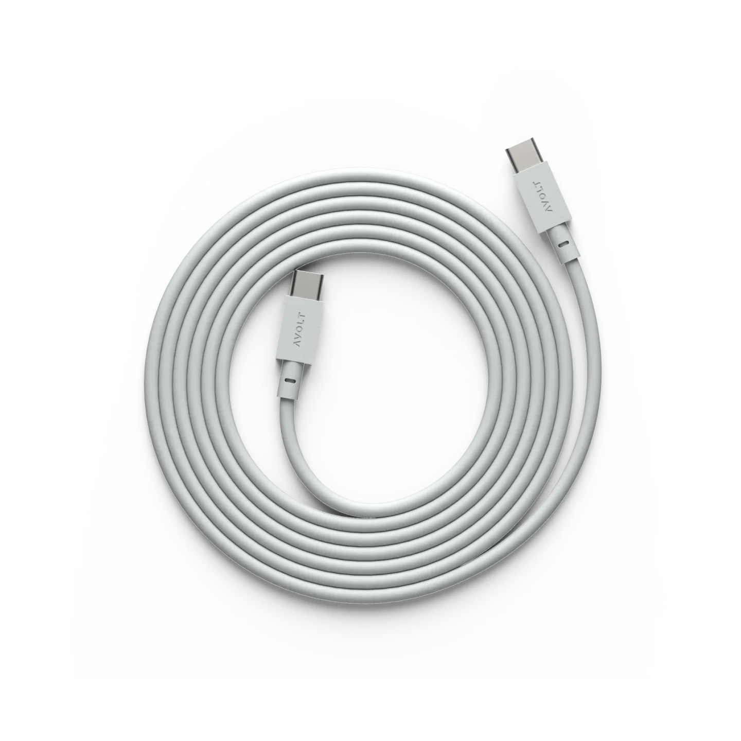 Avolt Cable 1 USB-C till USB-C laddningskabel 2 m Gotland gray