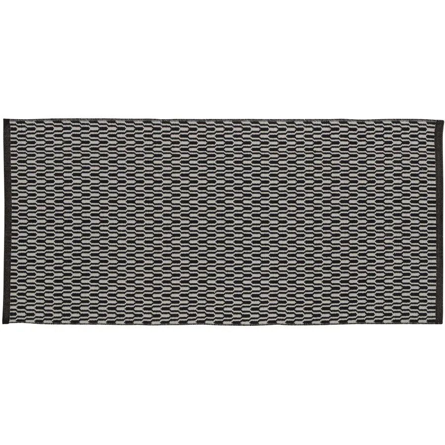 HORREDSMATTAN Teppich Tjörn schwarz Wolle/Polyester 75 x 300 cm