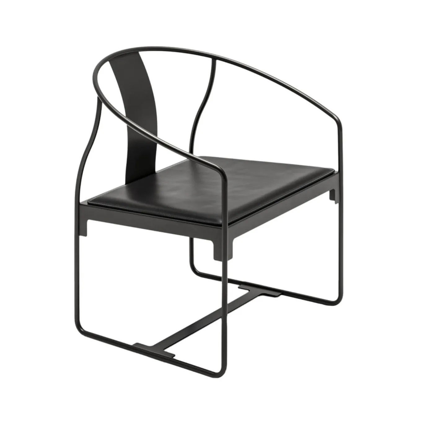 Driade - Mingx Armchair - Painted Steel/Leather Black - Fåtöljer - Konstantin Grcic