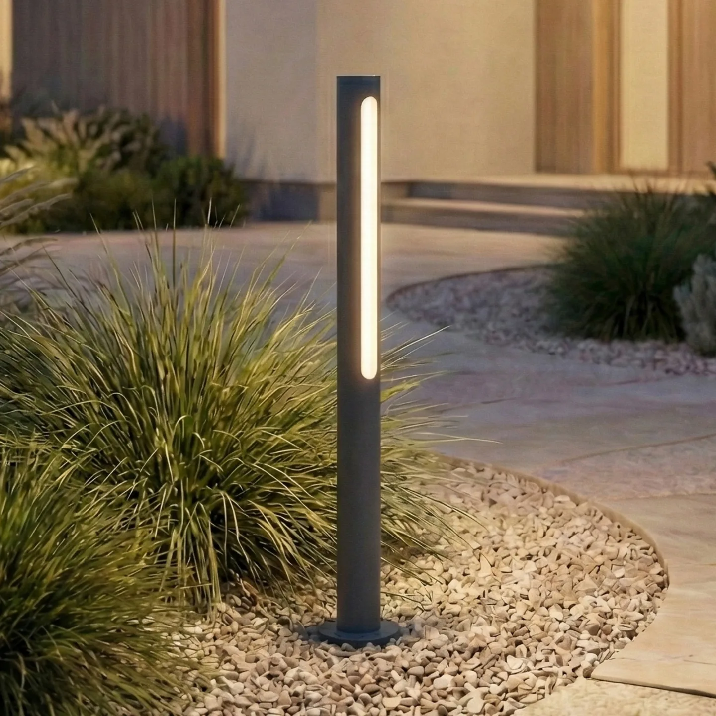 Liravel LED-Wegeleuchte, anthrazit, Höhe 60 cm, IP65 - Lindby - Terrasse - Modern - Aluminium - Einflammig
