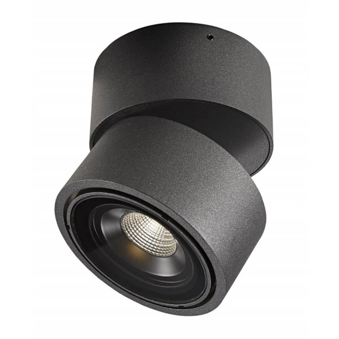Easy W100 LED-Deckenspot, 1-flg., schwarz, IP54 - Antidark - Küche - Aluminium