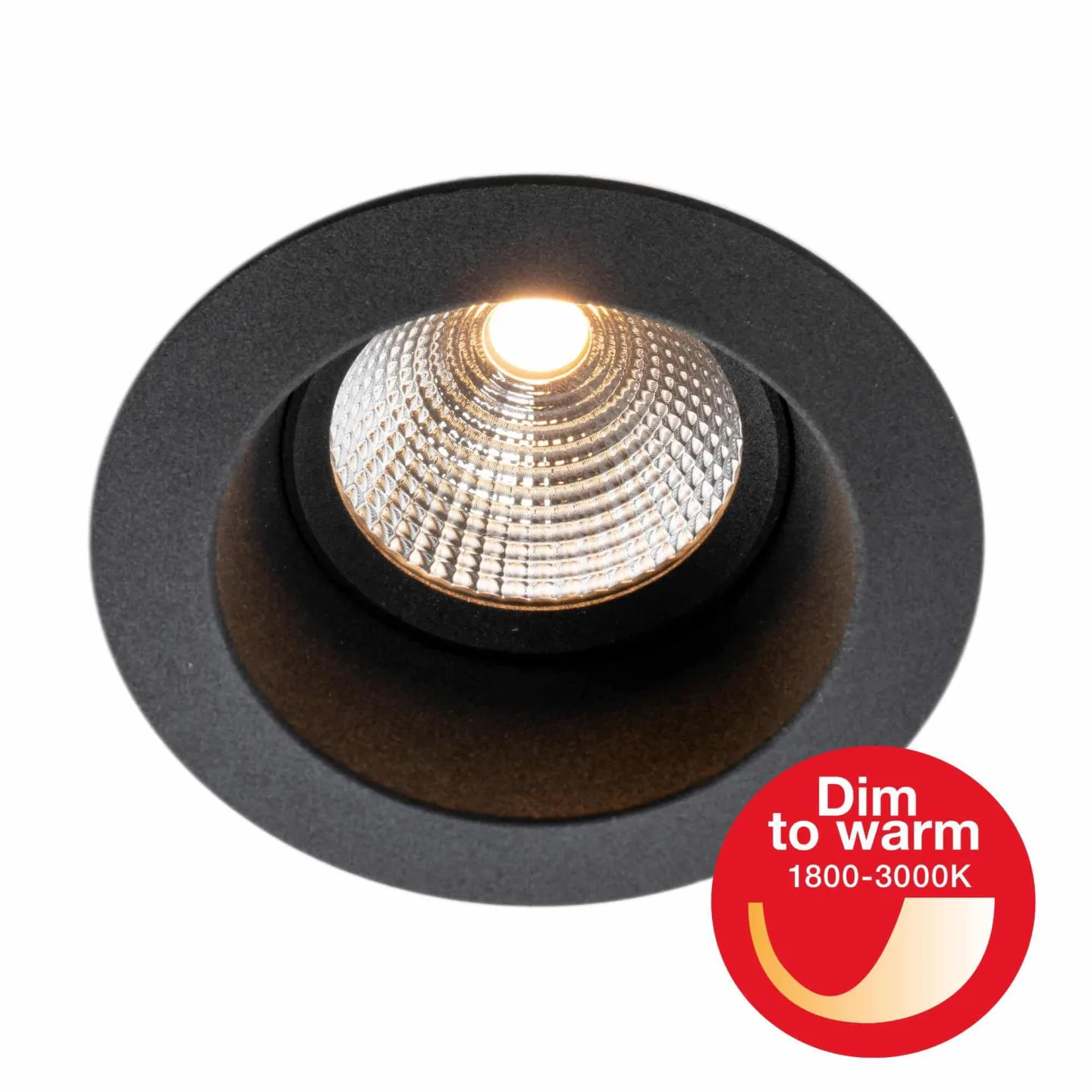 Takspot OneSoft Dim to Warm 1800-3000K IP54 36° Svart