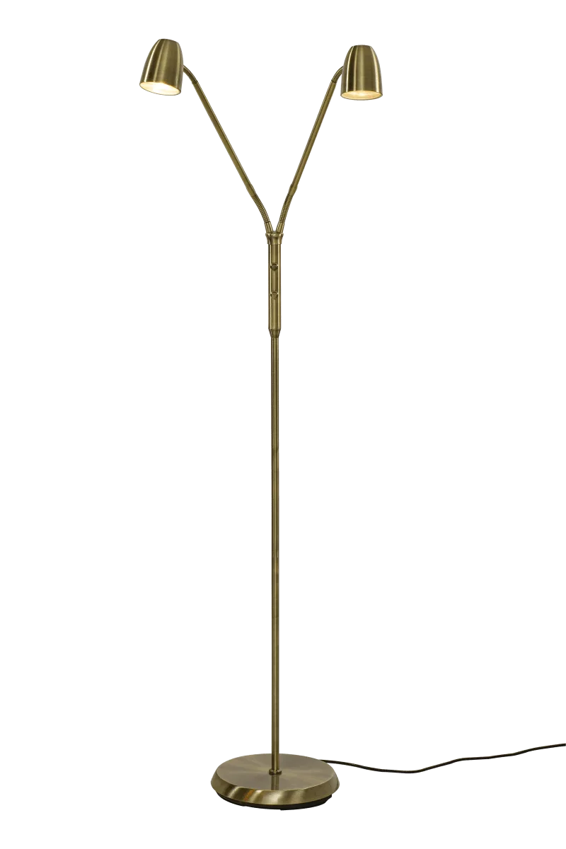 Aneta Lighting - Sandnes 2 - Golvlampa - Antikmässing