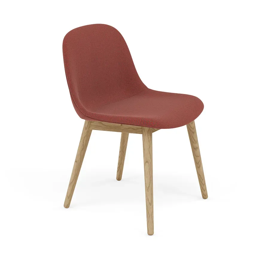 Muuto Fiber Side Chair stol med träben Re-wool 558-oak
