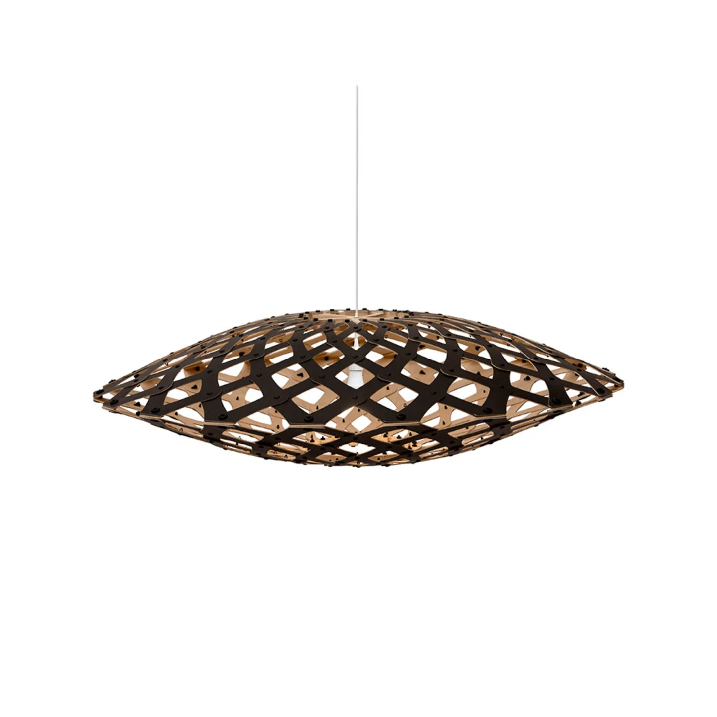 Flax Pendel Ø110 1 Side Svart - David Trubridge - Stue - Bambus