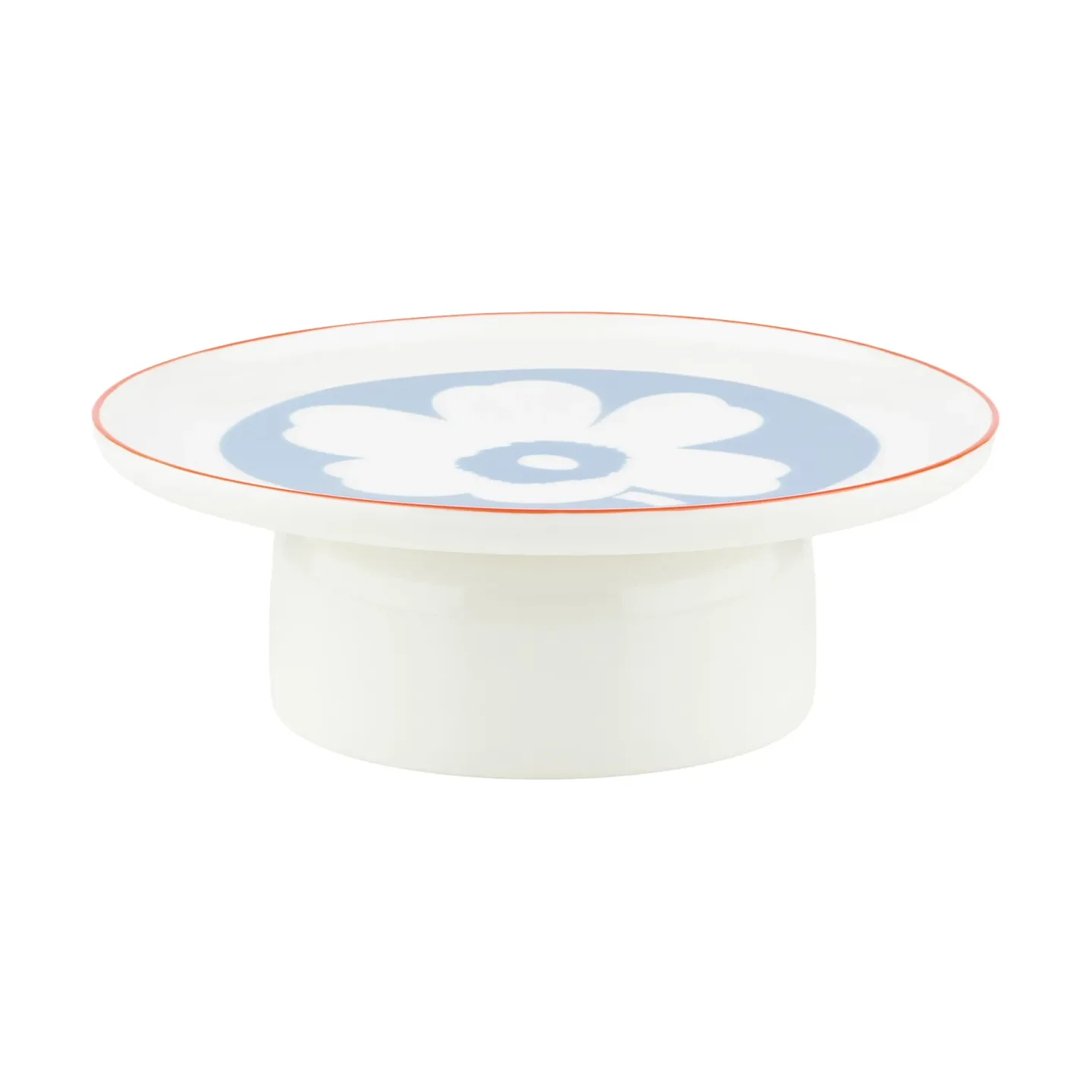 Marimekko Unikko Servierplatte White-light blue-orange red, Ø24 cm