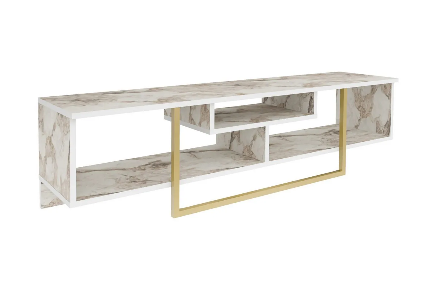 Rinorea Tv-bänk 150x40 cm - Guld