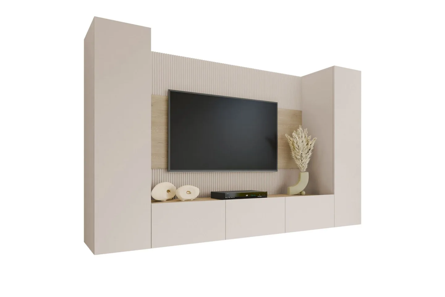 Bernice Tv-skåp 260x38 cm - Beige