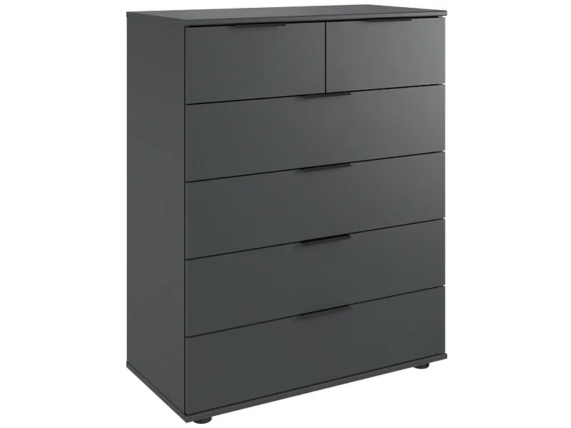 Kommode MIDNIGHT 6 Schubladen 42x82x102cm grafit dekor