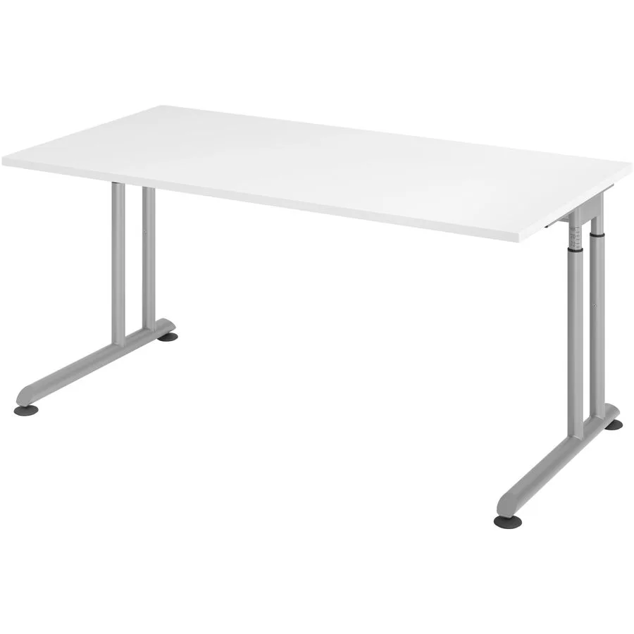 Schreibtisch Office Weiss Holz 160 cm - Material: Holzwerkstoff