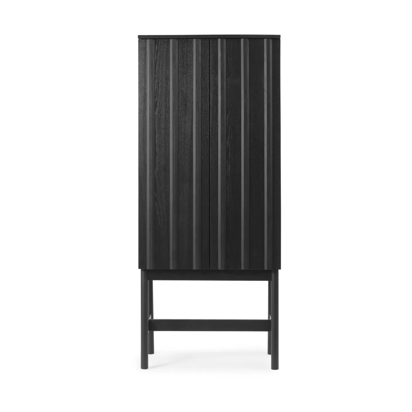 Normann Copenhagen Rib skåp Soft black, 166,5x70x43 cm