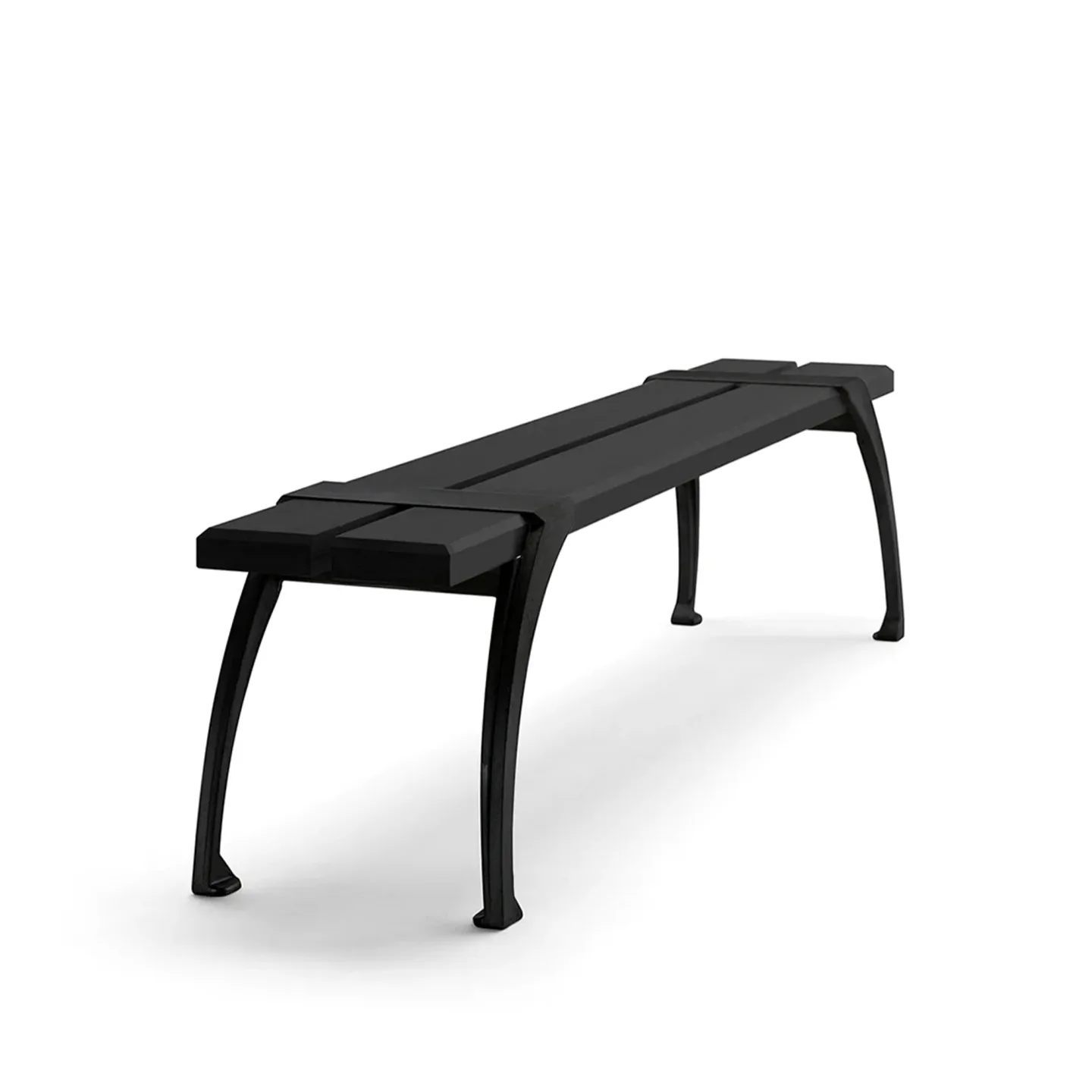 Byarums Bruk - Bänk Haga - Grålackerad Furu/Svartlackerad Aluminium - Trädgårdsbänkar - Björn Alge - Svart - Metall/Trä