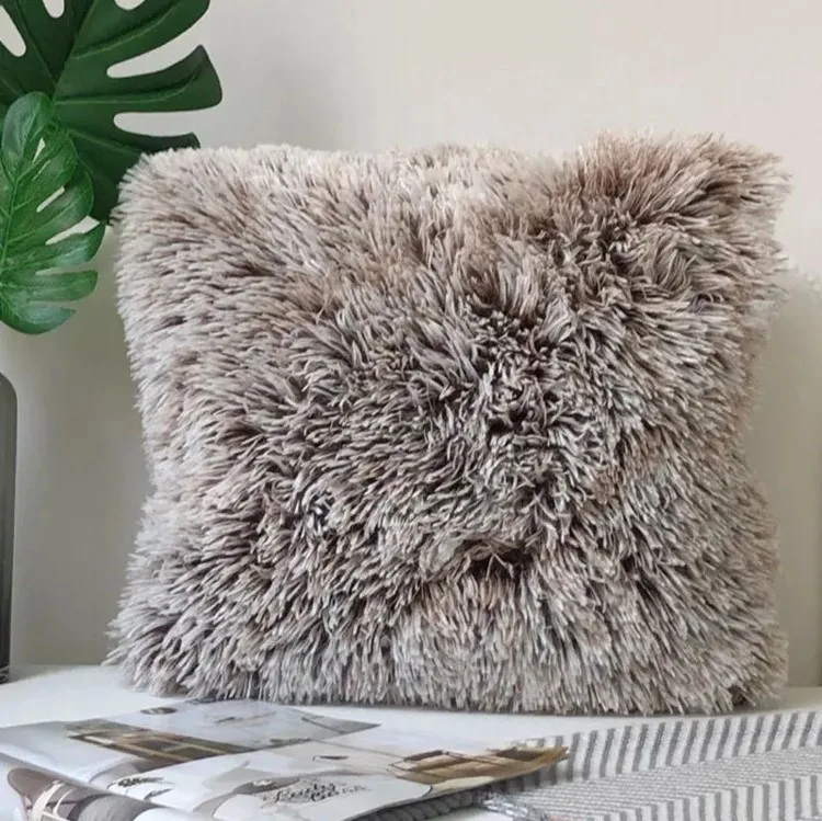 Putetrekk - Fuzzy (greige) (Størrelse: 45 x 45 cm)