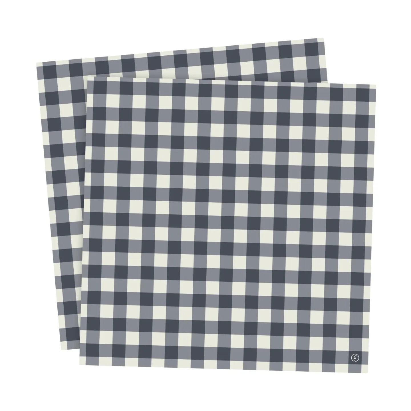 ERNST Ernst Serviette kariert 33x33 cm 20er-Pack Blau-hellgrau