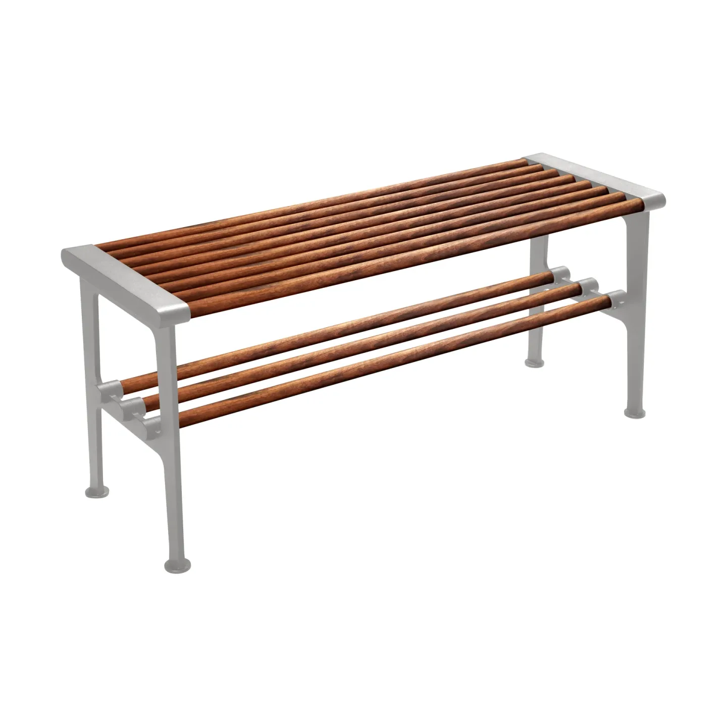 Essem Design Nostalgi bänk 100 cm Valnöt-aluminium