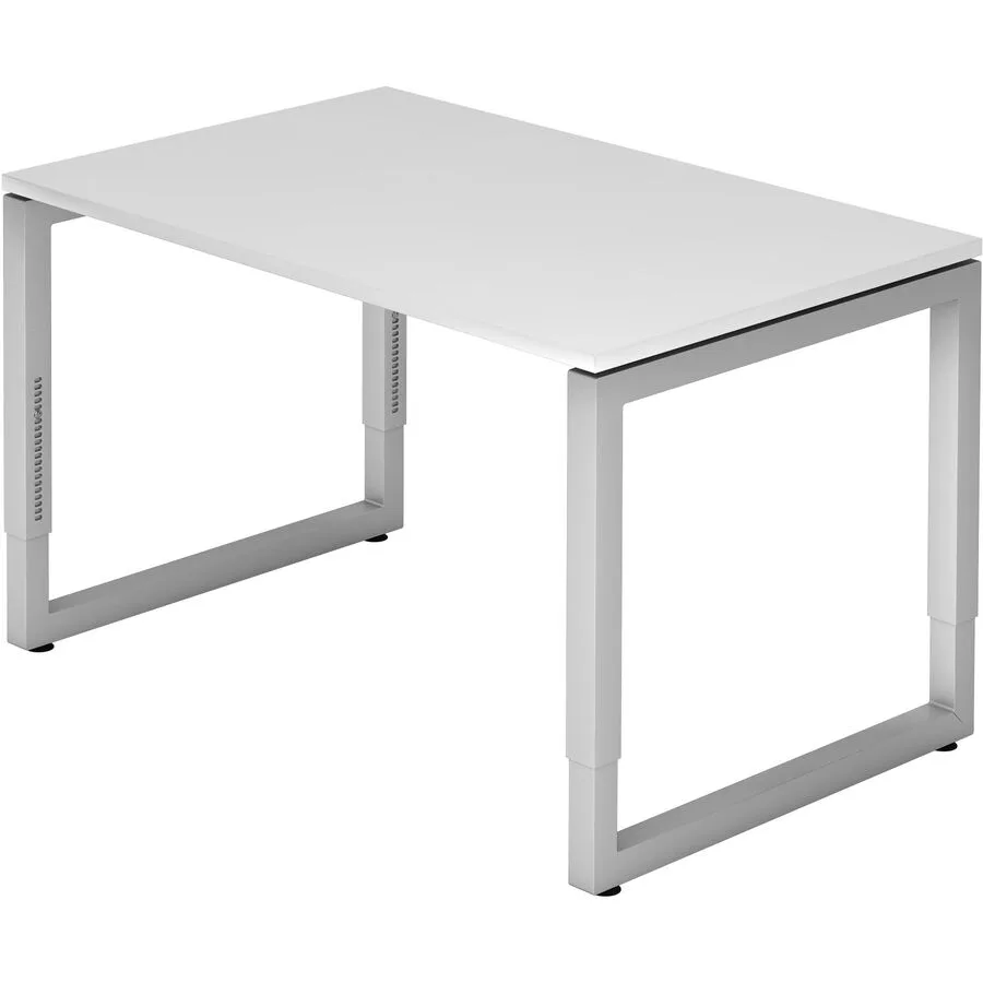 Schreibtisch Office weiss Holzwerkstoff Höhenverstellbar B 120 T 80 cm