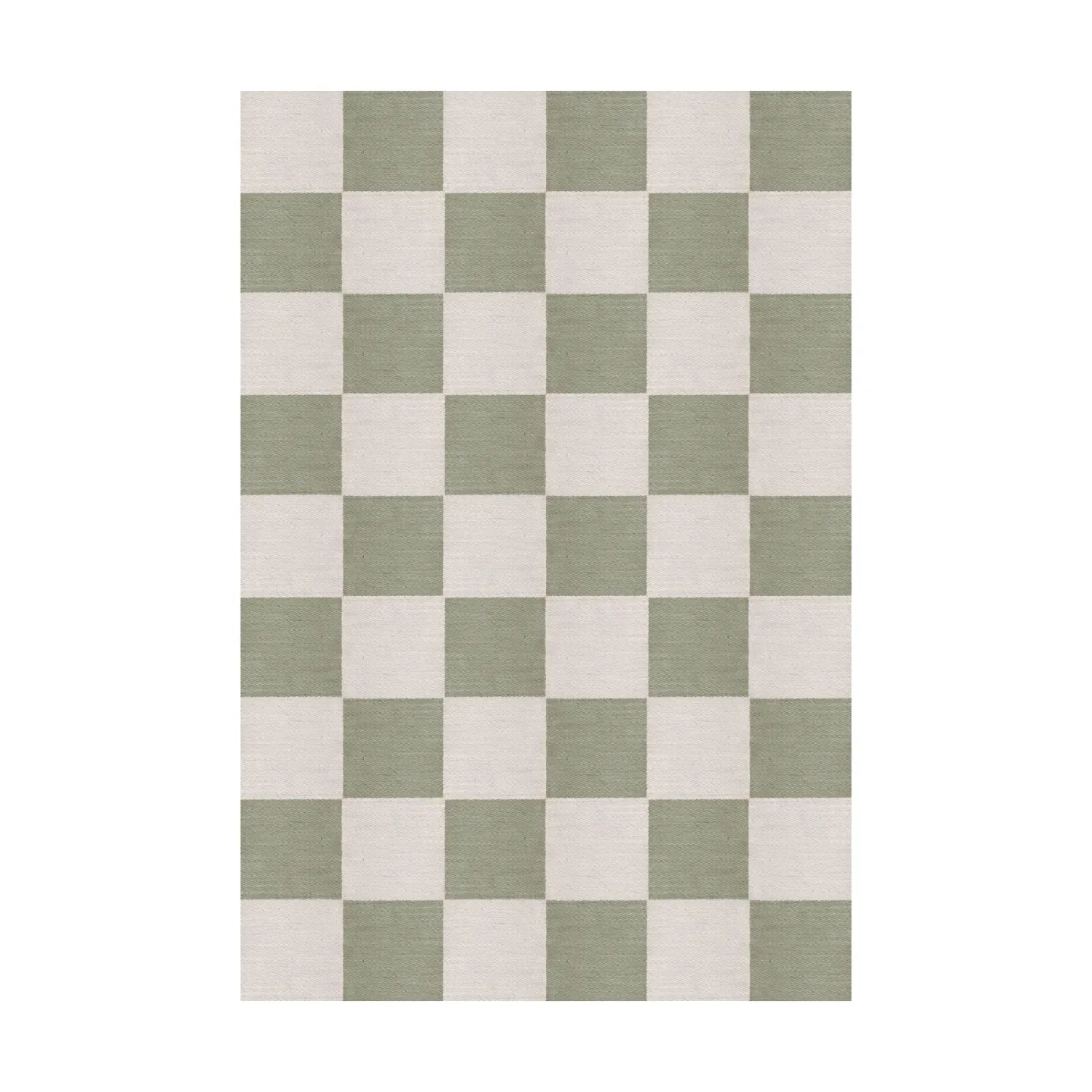 Layered Chess ullmatta Sage, 140x200 cm