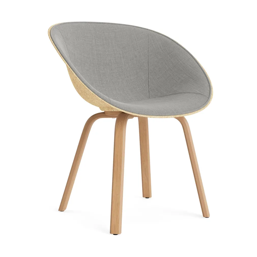 Normann Copenhagen Mat Armchair Armlehnstuhl mit Vorderpolsterung Remix 133-hemp-beech