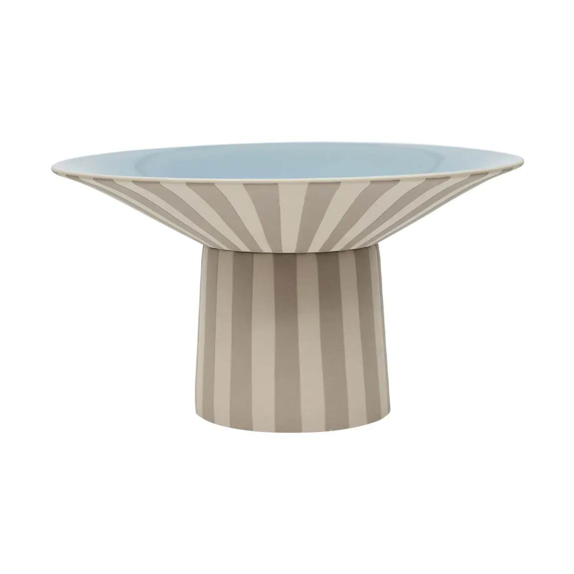 OYOY Toppu centerpiece hoch Ø30x17 cm Clay-Ice blue
