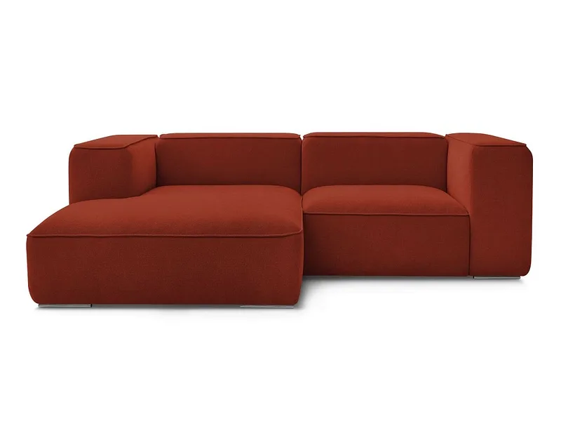 Ecksofa BOBOCHIC ZEPHYR Stoff mit Textur orange