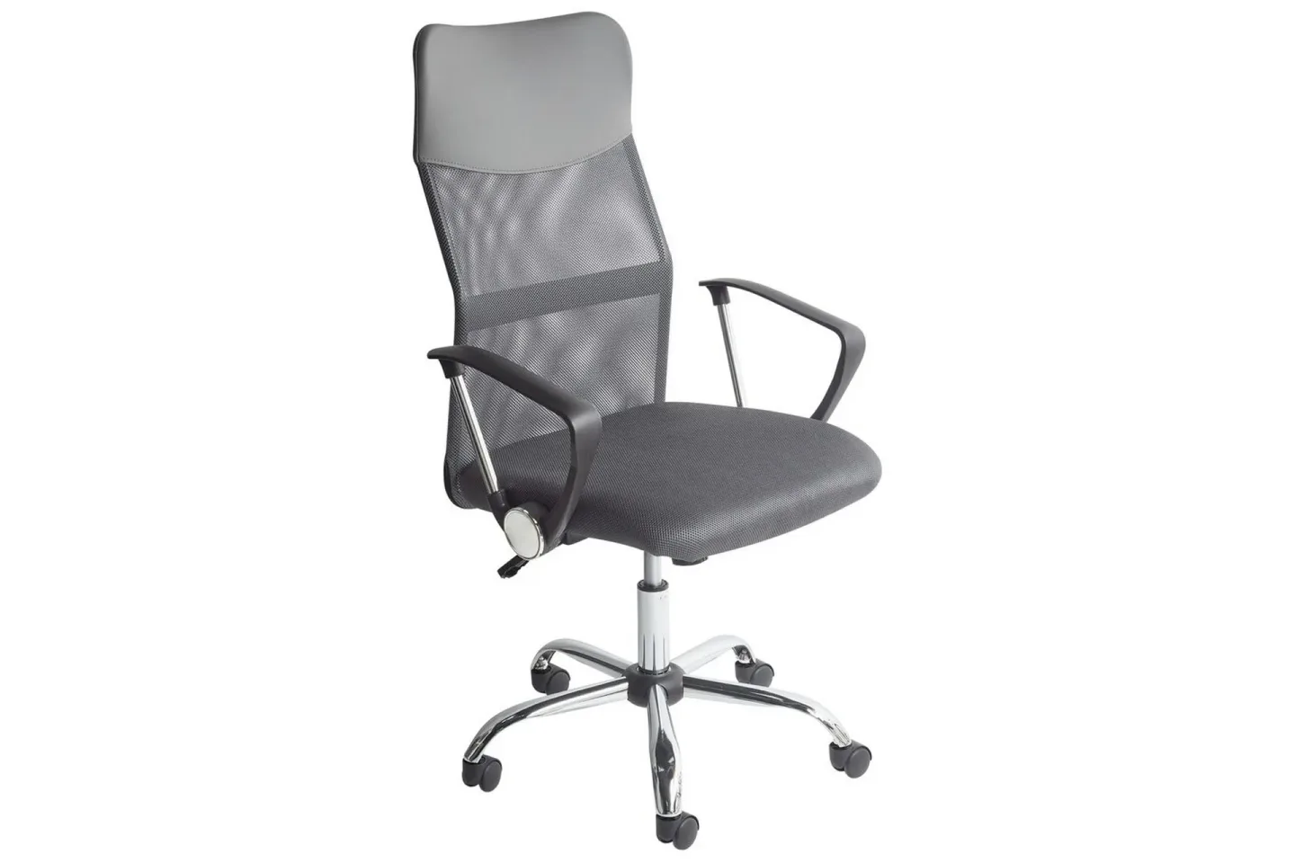 Kontorsstol Design Grå/svart/silver - Grå/svart/silver