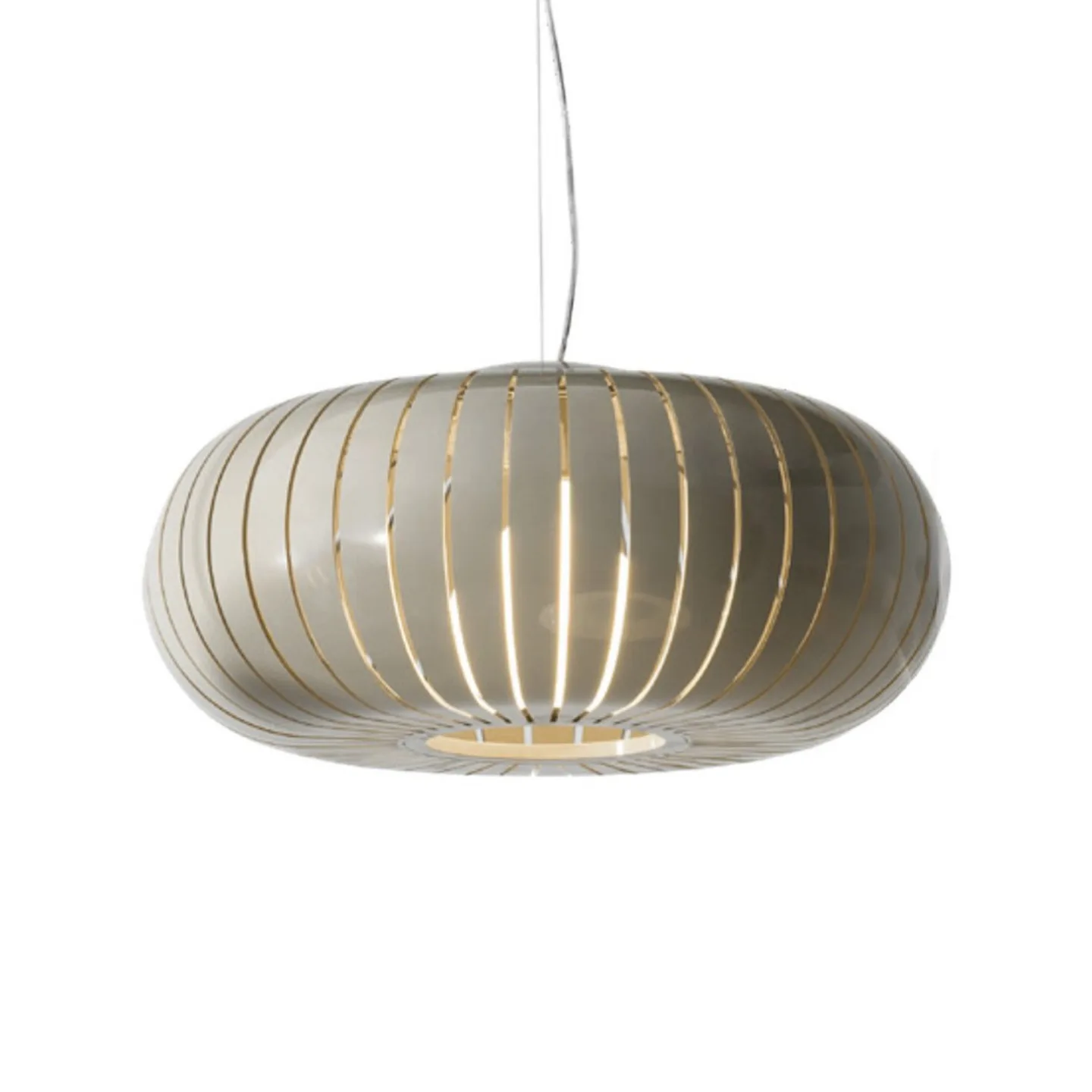 Teresa LED-hængelampe, grå, Ø 50 cm - Kartell - Stue - Design - Plastik - Med én lyskilde