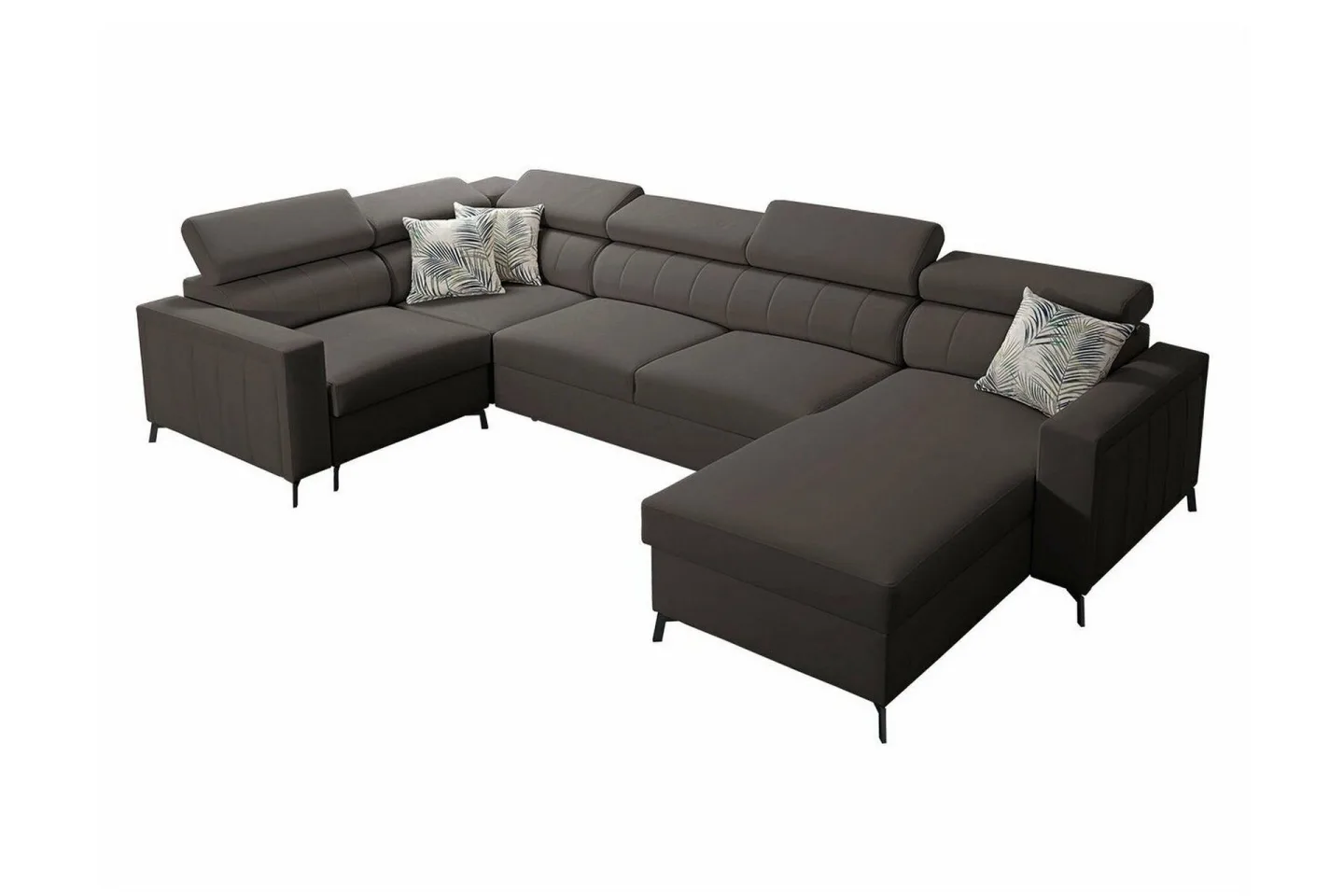 Galbally 5-sits Hörnbäddsoffa Dark brown -