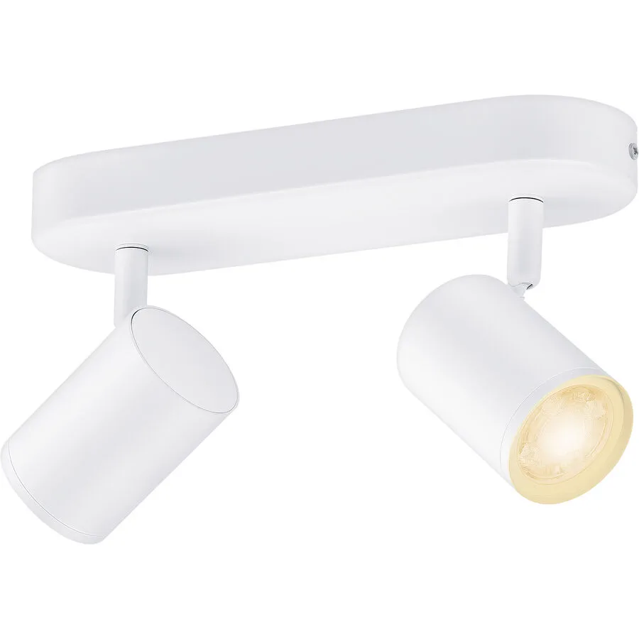 Spot WiZ Weiss Kunststoff 25 cm 12.3 cm - Material: Plastik - LED - Lichtfarbe: Extra warmweiss - Helles Neutralweiss - LED Energiesparlampen