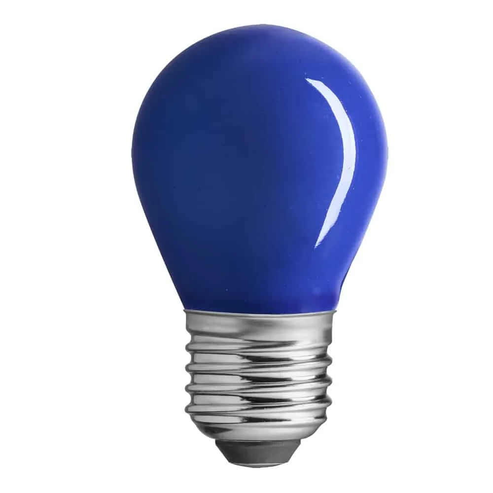 Klotlampa LED Blå 4W Dimbar E27