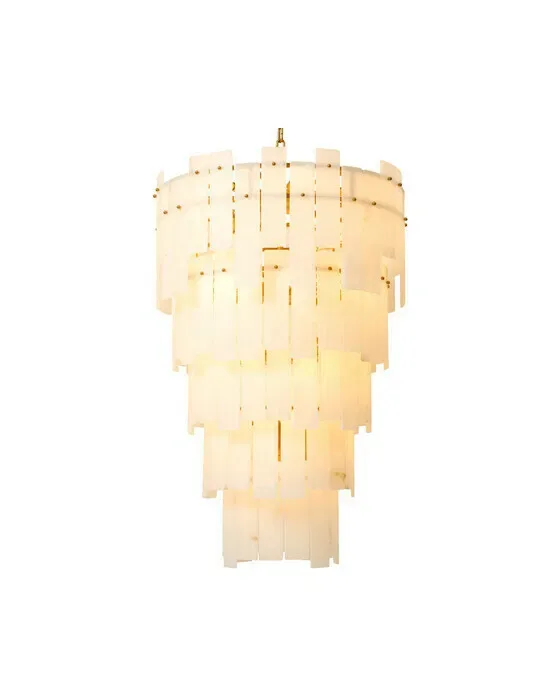 Greyson lysekrone antik messing alabaster