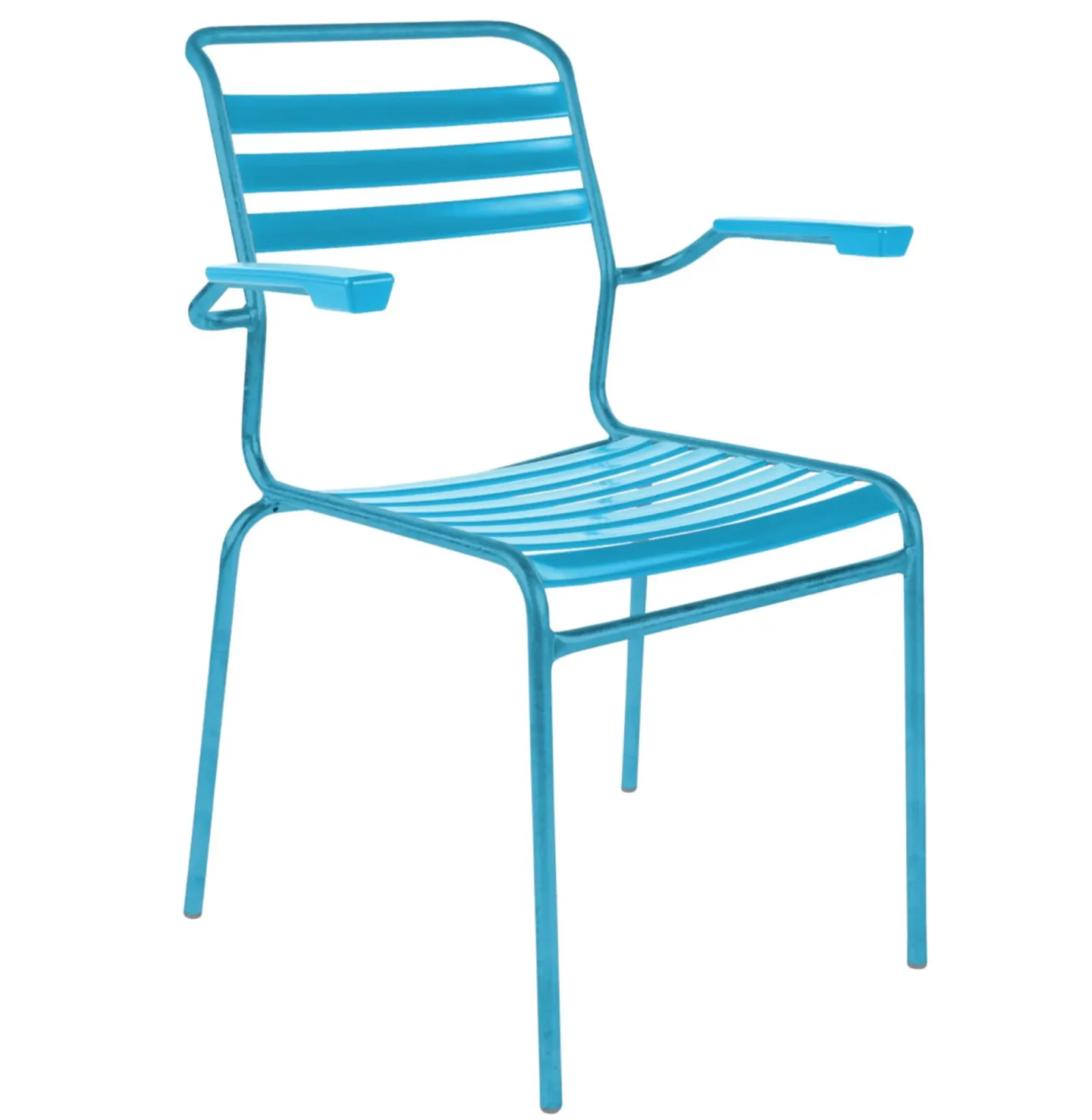 Schaffner Lättli-Stuhl Säntis mit Armlehnen Blau | Schubiger Möbel