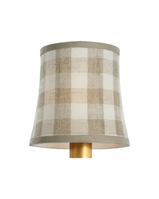 Schumacher 5" Natural Sidney Check Soft Empire Shade