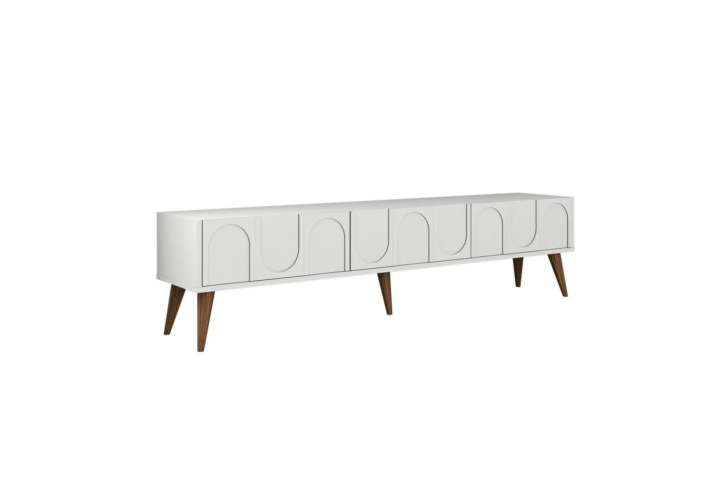 Hazim Tv-bänk 180 cm - Vit/Valnöt