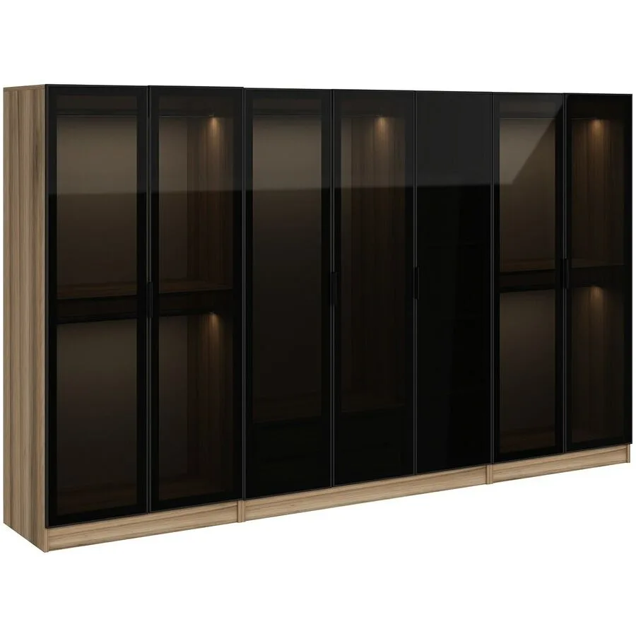 Kleiderschrank Uyumak rauch Melamin B 315 cm